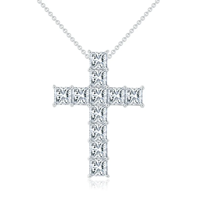 N 5.5mm White Princess Square Mozzarella Diamond 925 Silver-plated 18k Necklace(No chain included)
N 5.5mm White Princess Square Mozzarella Diamond 925 Silver-plated 18k Necklace(No chain included)