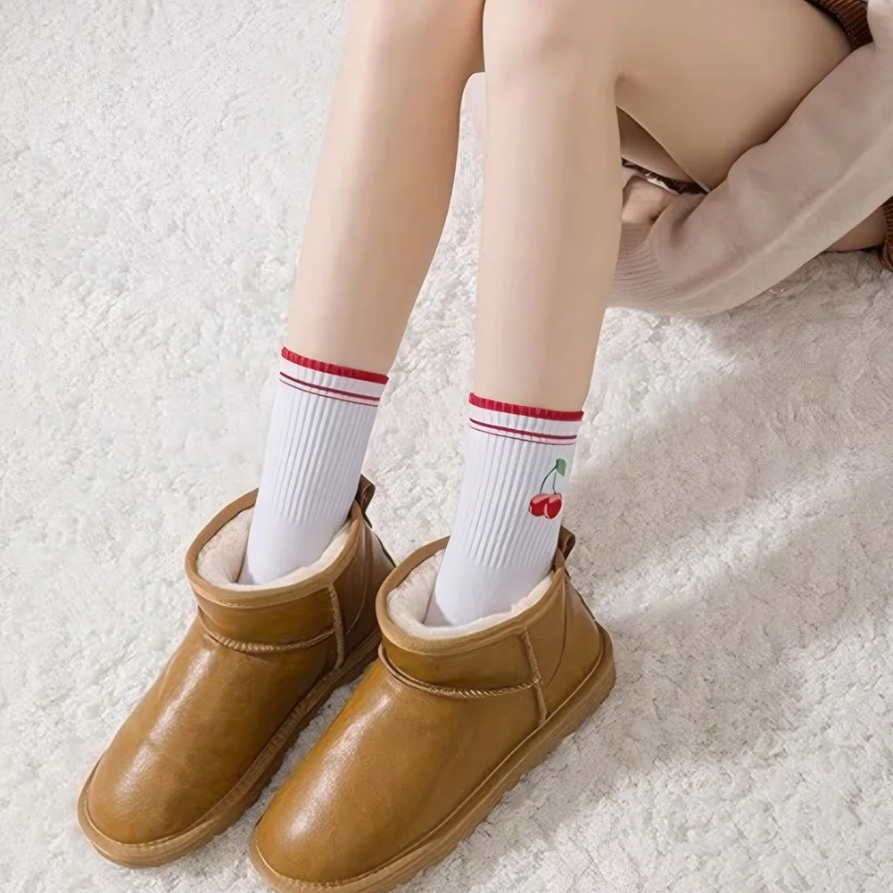 Non Slip Socks Comfortable Sticky Slipper Socks Soft Cherry Crew Socks Breathable Cotton Pilates Socks for Yoga Pilates Non Slip Socks Comfortable Sticky Slipper Socks Soft Cherry Crew Socks Breathable Cotton Pilates Socks for Yoga Pilates
