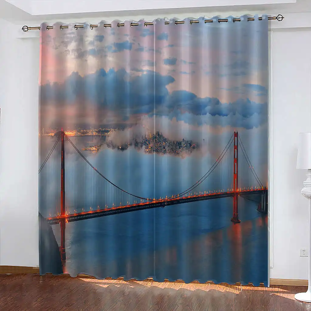 Architectural Print Curtains San Francisco Bridge Woven Blackout Curtains Biparting Open Curtains Living Room Backdrop Curtain
Architectural Print Curtains San Francisco Bridge Woven Blackout Curtains Biparting Open Curtains Living Room Backdrop Curtain