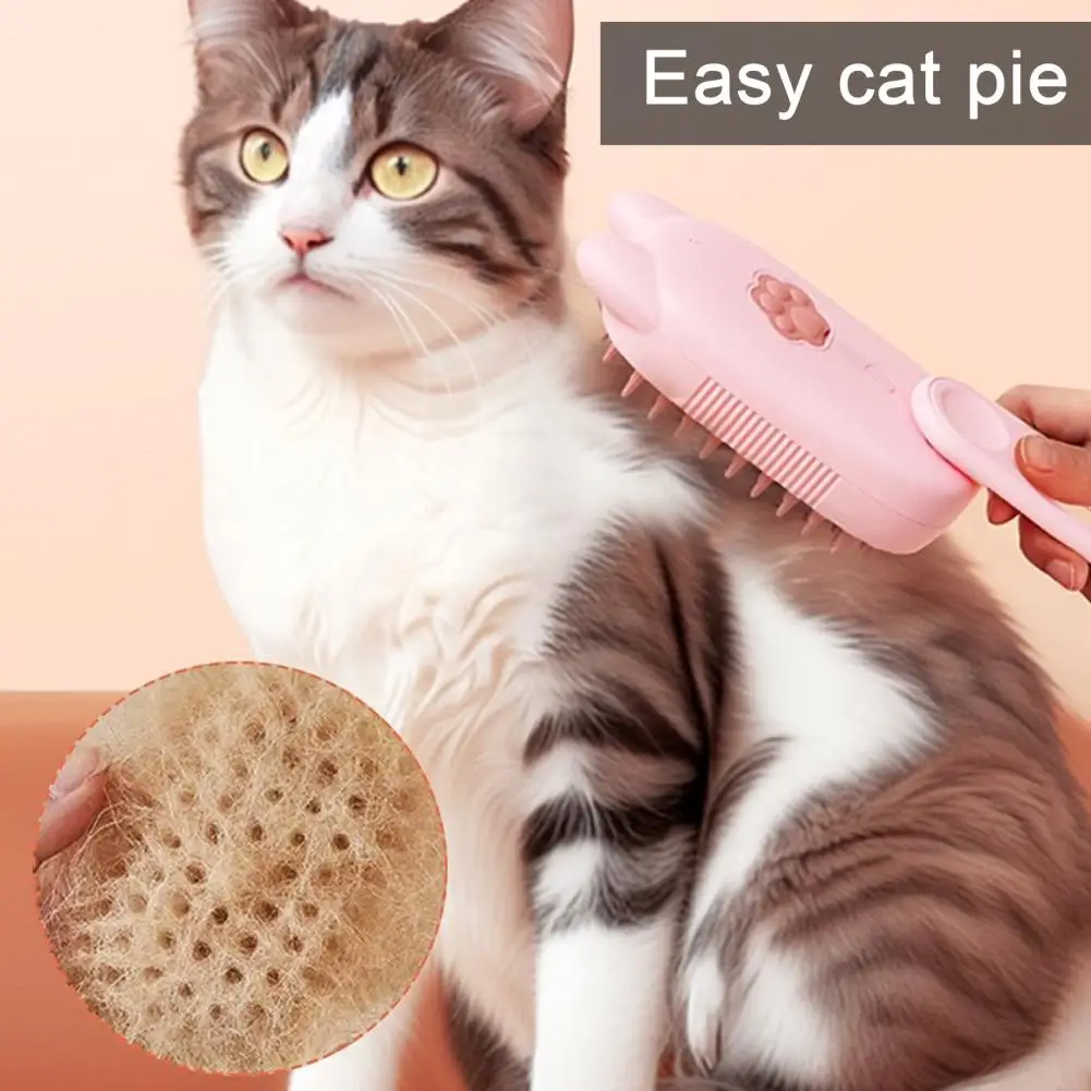 

Steamy Cat Brush Self-Cleaning Spray Brush USB Charging Massage Brush for Removing Tangled Hair Pets Cats Dogs Grooming Tool