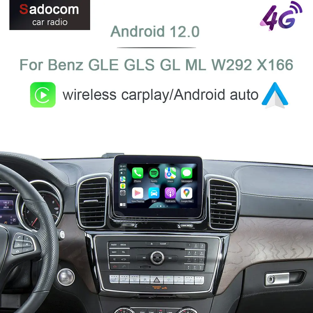 

6GB+128G 12.3" Blu-Ray Carplay DSP WiFi Android 11.0 Car DVD Player Radio For Mercedes Benz GLE GLS GL ML W166 X166 2012-2019