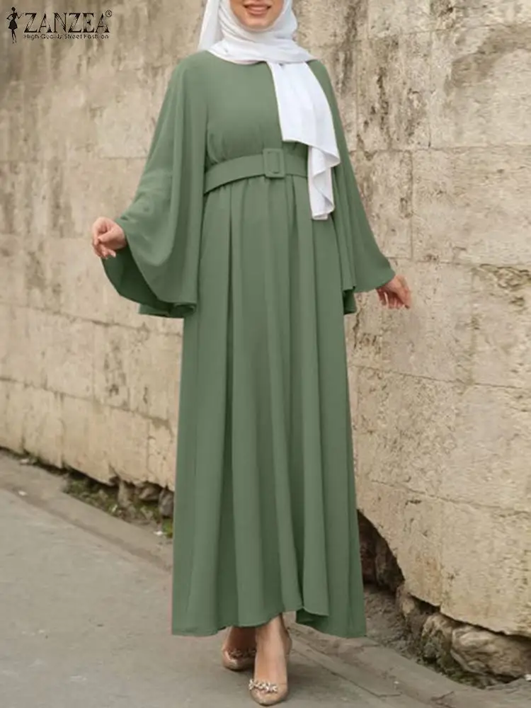 ZANZEA Women Fashion Muslim Dress Elegant Solid Full Sleeve Maxi Dresses Casual Loose Long Vestidos Vintage Abayas For Women
ZANZEA Women Fashion Muslim Dress Elegant Solid Full Sleeve Maxi Dresses Casual Loose Long Vestidos Vintage Abayas For Women