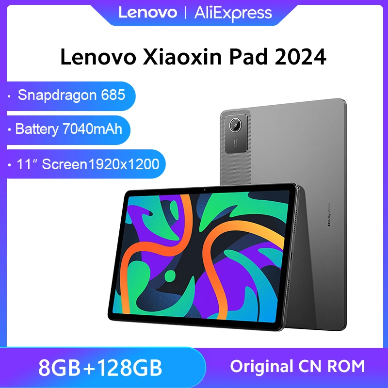 

New Lenovo Xiaoxin Pad 2024 11" Tablet 8GB 128GB Qualcomm Snapdragon 685 Octa Core LCD Screen WIFI Android Tab Original CN ROM