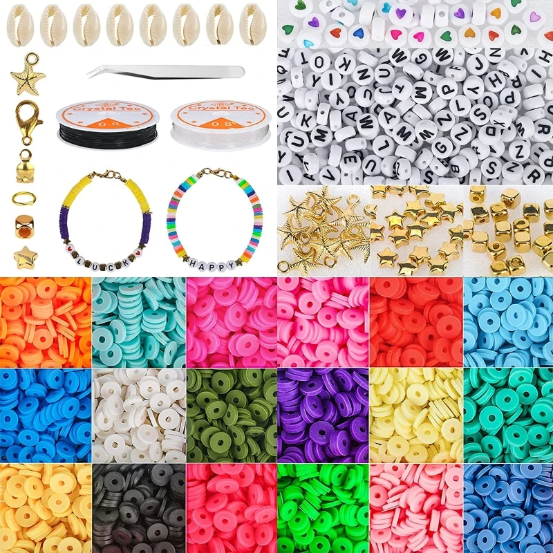 

6mm 4500pcs Clay Beads For Jewelry Making Pendant Bohemian Beads Necklace