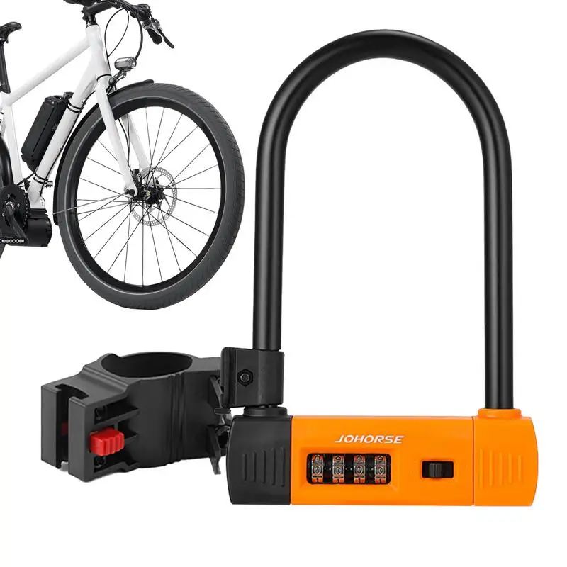

Combo Bike U-Lock Standard U Lock With 4-Digit Resettable Combination Heavy Duty Anti-Theft Bicycle U Lock Secure Your Scooter