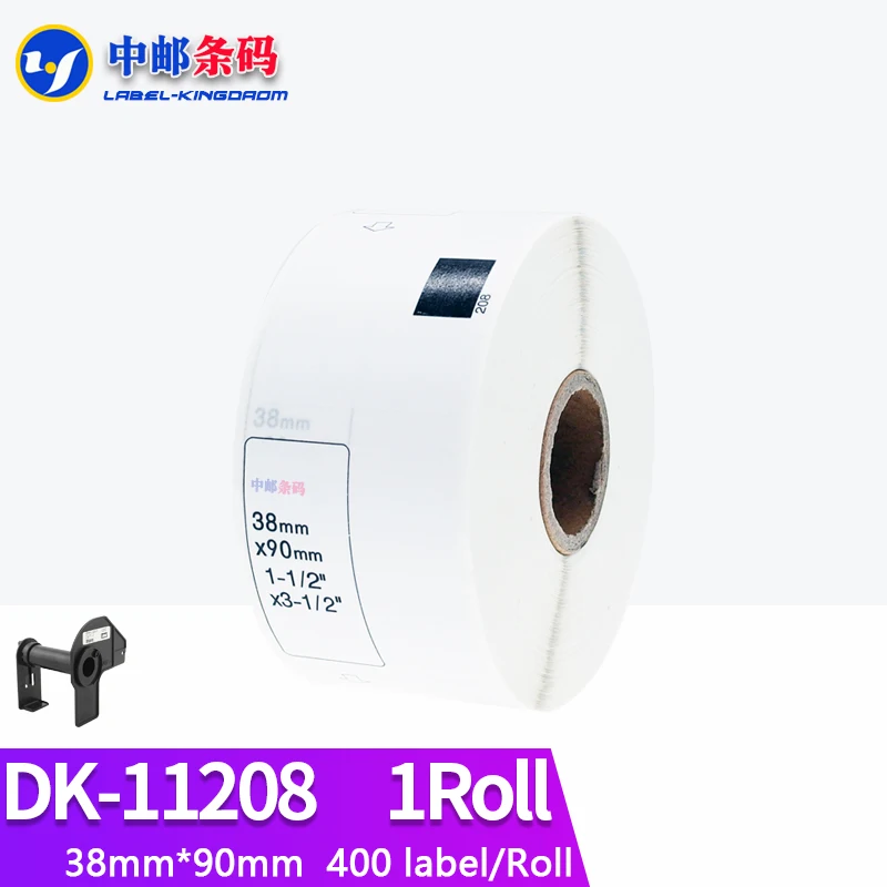 1 Roll Compatible DK-11208 Label 38*90mm Die Cut Work for Brother Printer White Paper DK11208 DK-1208
1 Roll Compatible DK-11208 Label 38*90mm Die Cut Work for Brother Printer White Paper DK11208 DK-1208