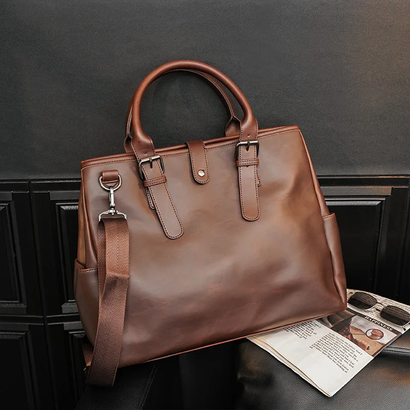Large Capacity Men HandBags Luxury PU Leather Briefcase Bag Vintage Business Laptop Bag Office Shoulder Messenger Bag For Male
Large Capacity Men HandBags Luxury PU Leather Briefcase Bag Vintage Business Laptop Bag Office Shoulder Messenger Bag For Male