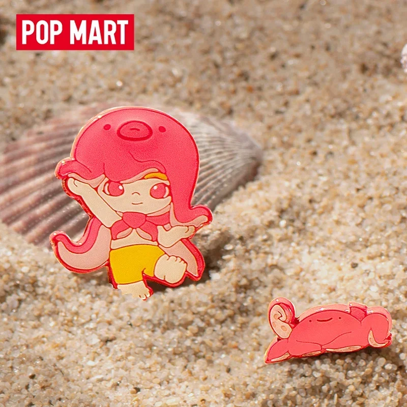 

Pop Mart Dimoo Aquarium Series Badge Toys and Hobbies Kawaii Action Anime Mystery Figure Surprise Box Refrigerator Sticker Gifts