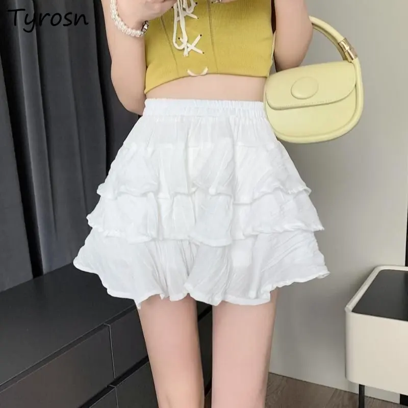 Sweet Skirts Women Design Ruffles Simple All-match Solid Fashion High Waist Leisure Summer Elegant Korean Style A-line Tender
Sweet Skirts Women Design Ruffles Simple All-match Solid Fashion High Waist Leisure Summer Elegant Korean Style A-line Tender