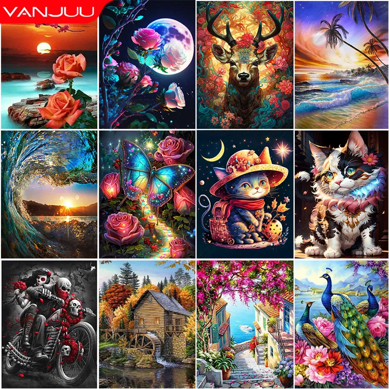 Butterfly 5D Diamond Painting Cat Beach Flower Skull Embroidery Painting Scenery Diamond Mosaic DIY Rhinestone Home Decoration
Butterfly 5D Diamond Painting Cat Beach Flower Skull Embroidery Painting Scenery Diamond Mosaic DIY Rhinestone Home Decoration