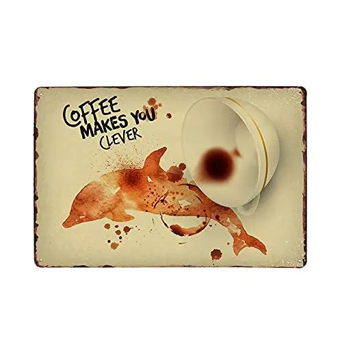 Dolphin Vintage metal Signs Hanging Coffee Makes You Clever Poster Wild Zoo Wall Decoration Bar Club Cafe Bedroom Living Room Fa
Dolphin Vintage metal Signs Hanging Coffee Makes You Clever Poster Wild Zoo Wall Decoration Bar Club Cafe Bedroom Living Room Fa