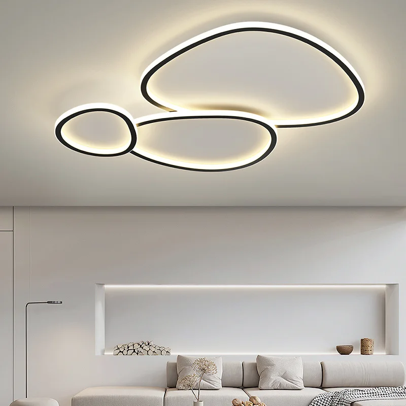 

Умные люстры для гостиной 2023, новая простая современная атмосфера, освещение для всего дома, светодиодные потолочные светильники из искусственного камня