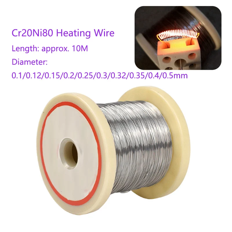 10M Cr20Ni80 Heating Wire 0.1-1mm Diameter Nichrome Wire Cutting Foam Resistance Wires Alloy Heating Yarn Mentos
10M Cr20Ni80 Heating Wire 0.1-1mm Diameter Nichrome Wire Cutting Foam Resistance Wires Alloy Heating Yarn Mentos