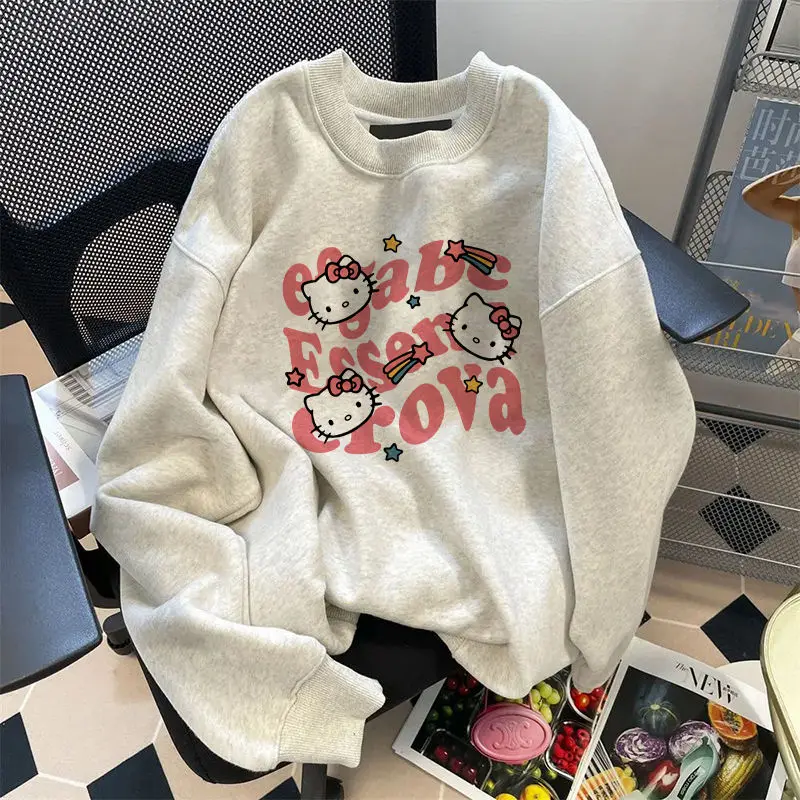 Kawaii Sanrio Cotton Sweet Cute Hello Kittys Sweater Autumn Winter Round Neck Cartoon Loose Fitting Plush Tops Girl Anime Gift
Kawaii Sanrio Cotton Sweet Cute Hello Kittys Sweater Autumn Winter Round Neck Cartoon Loose Fitting Plush Tops Girl Anime Gift