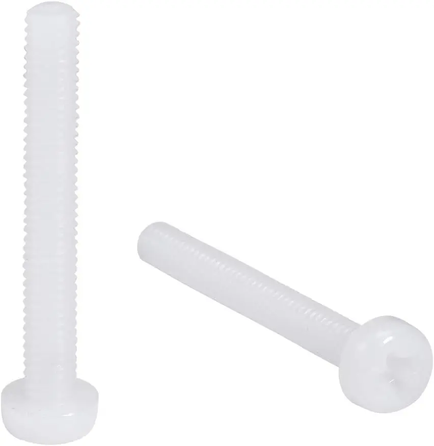 M3x6mm Threaded Nylon Phillips Cross Pan Head Machine Screws Bolts White 50Pcs
M3x6mm Threaded Nylon Phillips Cross Pan Head Machine Screws Bolts White 50Pcs