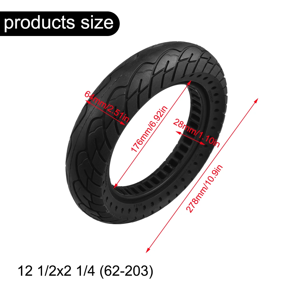 12 Inch Solid Tyre 12 1/2x2 1/4(62-203) For E-Bike Scooter 12.5x2.50 Tire Durable Electric Bike Tire Replacement Parts
12 Inch Solid Tyre 12 1/2x2 1/4(62-203) For E-Bike Scooter 12.5x2.50 Tire Durable Electric Bike Tire Replacement Parts
