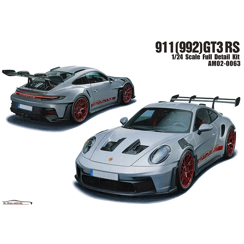 

Alpha Model 1/24 911 992 GT3RS Sports Racing Model Car Full Detail Kit Resin Vehicle Hobby Collection Hand Made Gift AM02-0063