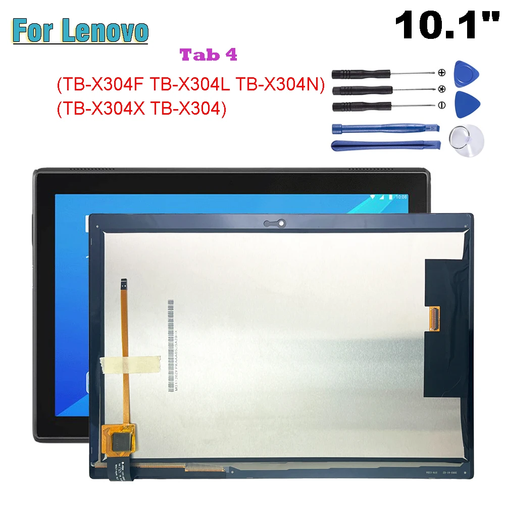 

10.1" Orig For Lenovo Tab 4 TB-X304F TB-X304L TB-X304N TB-X304X TB-X304 LCD Display Touch Screen Digitizer Glass Assembly Repair