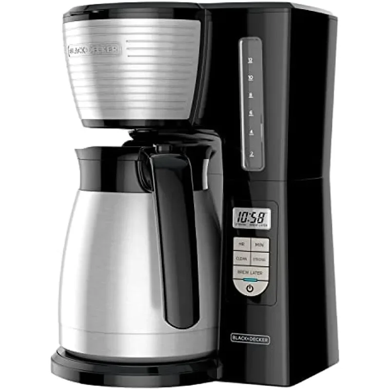 DUTRIEUX Coffee machine 12-Cup Thermal Programmable Coffeemaker with Auto Clean and Strong Brew
DUTRIEUX Coffee machine 12-Cup Thermal Programmable Coffeemaker with Auto Clean and Strong Brew