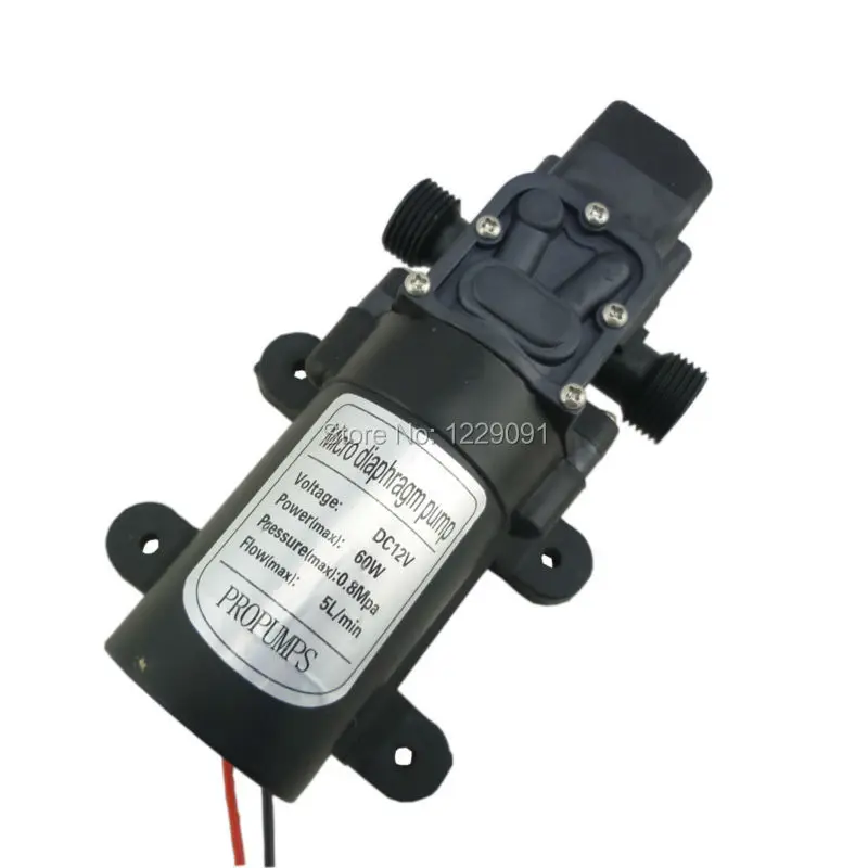 

12v 24v dc water pump high pressure self priming diaphragm pump automatic pressure switch small 12 v water pump 60W 5L/min
