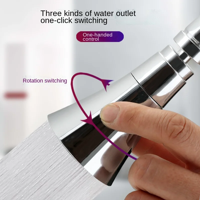

Pressurized Water Nozzle Splash Head Rotary Adjustment Universal Bubbler Kitchen Household Water-saving Filter Extender