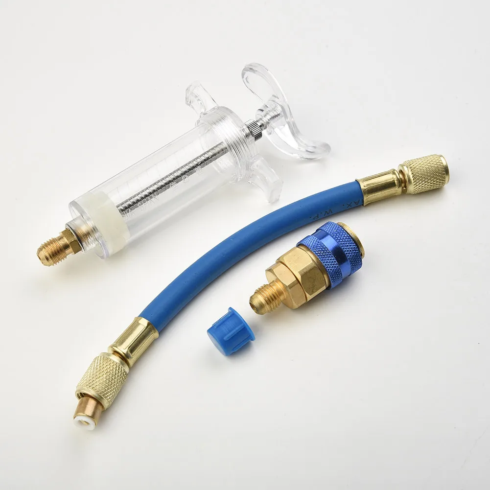 30ML Filler With Transparent Fluid Tube Straight-Post Quick Joint Compressor Oil/Fluorescent Dye Injection Syringe
30ML Filler With Transparent Fluid Tube Straight-Post Quick Joint Compressor Oil/Fluorescent Dye Injection Syringe