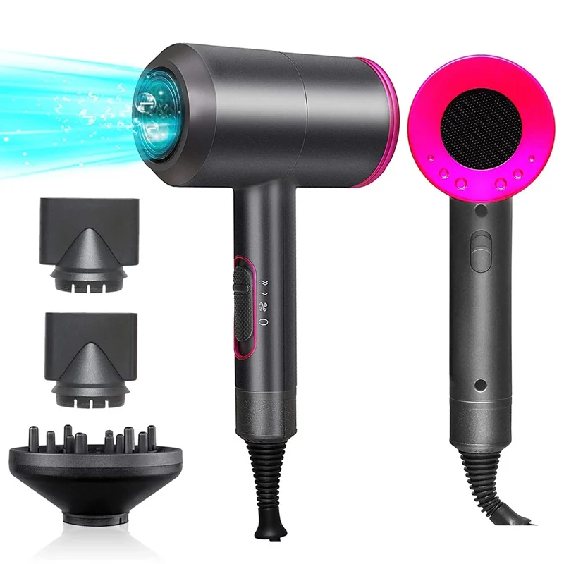 

2023 New Professional Salon Hair Dryer 2000W 2 In 1 Hot & Cold Wind Negative Ionic Electric Blow Dryers Strong Wind US110V-220V