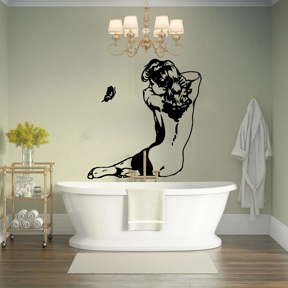 Beauty Sexy Girl Naked Wall Sticker Bathroom Girl Room Spa Salon Butterfly Couple Wall Decal Bedroom Home Decoration
Beauty Sexy Girl Naked Wall Sticker Bathroom Girl Room Spa Salon Butterfly Couple Wall Decal Bedroom Home Decoration
