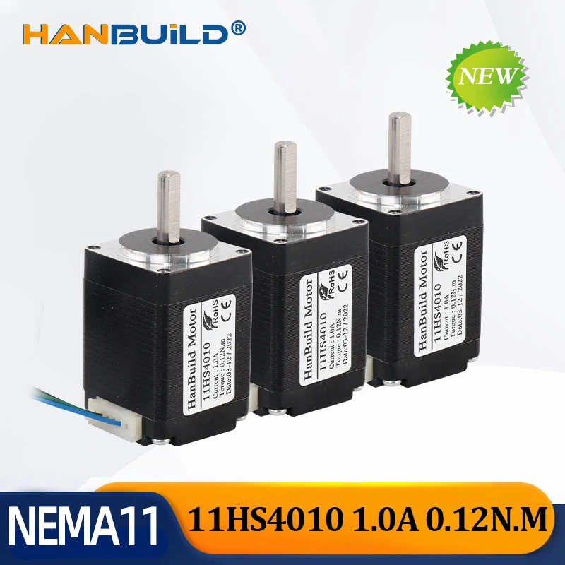 free shipping 3PCS mini cnc NEMA11 (11HS4010) 2-Phase 1.8 Degree Stepper Motor 0.12N.m/1.0Afor CNC milling machine Stepper Motor
free shipping 3PCS mini cnc NEMA11 (11HS4010) 2-Phase 1.8 Degree Stepper Motor 0.12N.m/1.0Afor CNC milling machine Stepper Motor