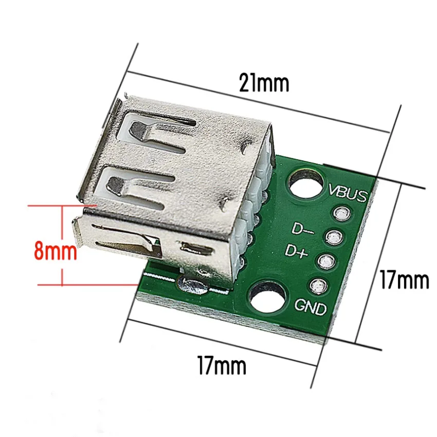 

1-10pcs Type A USB Female To DIP 2.54MM PCB Board Adapter Converter USB connector usb female For Arduino