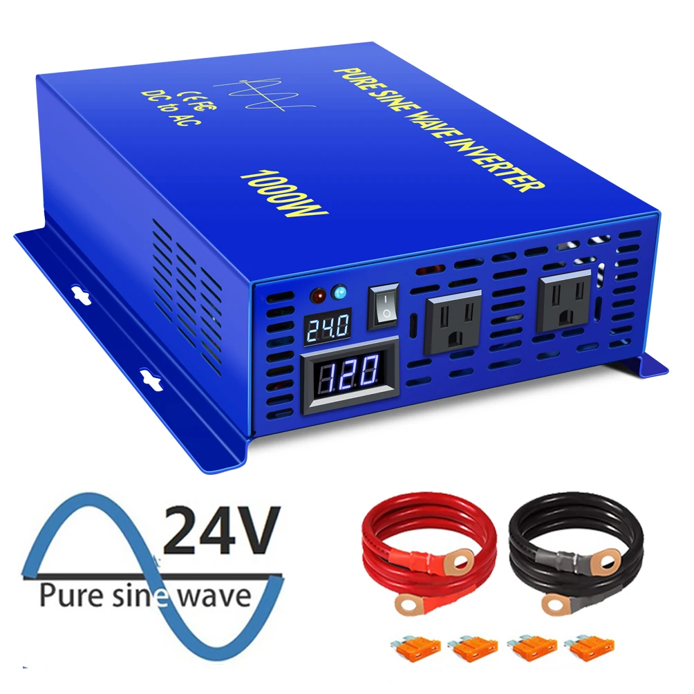 

1000W Off Grid Pure Sine Wave Inverter 24V to 220V Solar Power inverter Battery 12V 48V DC to 100V 120V 230V 240V AC Converter