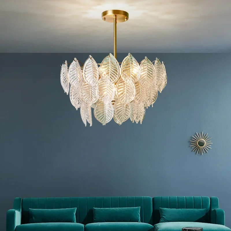 Nordic Modern Light Luxury Living Room Chandelier Leaf Glass Pendant Lamp Hotel Restaurant Bedroom Home Decor Hanging lights
Nordic Modern Light Luxury Living Room Chandelier Leaf Glass Pendant Lamp Hotel Restaurant Bedroom Home Decor Hanging lights