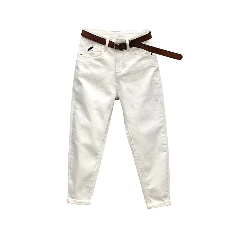 High Elastic Plus Size White Jeans Women Spring And New High-Waisted Loose Casual Nine-Point Pants Women Show Thin Haren Pants
High Elastic Plus Size White Jeans Women Spring And New High-Waisted Loose Casual Nine-Point Pants Women Show Thin Haren Pants