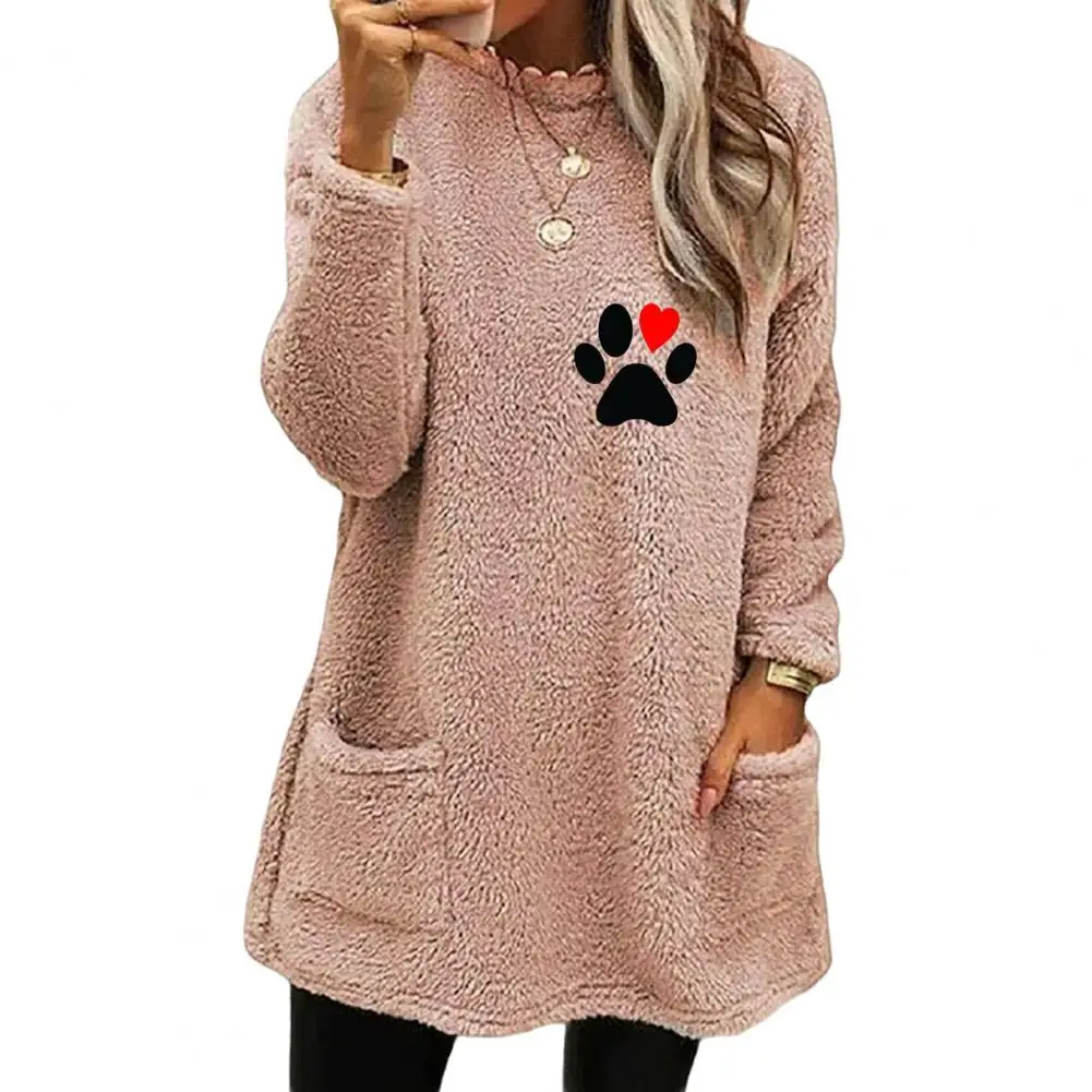 Winter Sweatshirt Round Neck Thick Plush Loose Mid Length Long Sleeve Cartoon Pullover Warm Lady Spring Sweatshirt
Winter Sweatshirt Round Neck Thick Plush Loose Mid Length Long Sleeve Cartoon Pullover Warm Lady Spring Sweatshirt