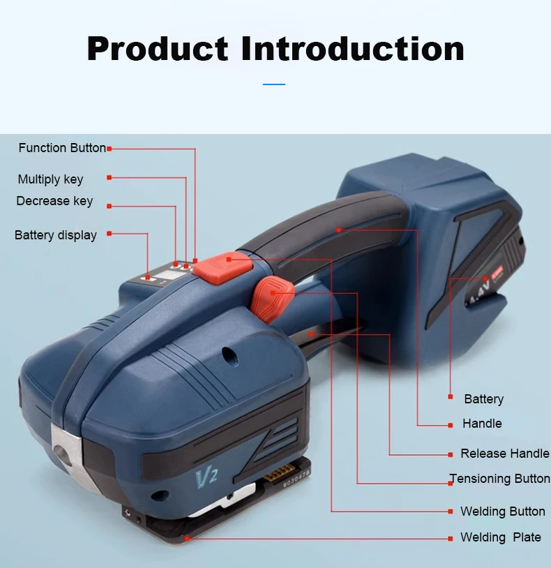 made in china Upgrade V2 Battery Automatic Strapping machine for 13-16mm Pp Pet plastic Straps
made in china Upgrade V2 Battery Automatic Strapping machine for 13-16mm Pp Pet plastic Straps
