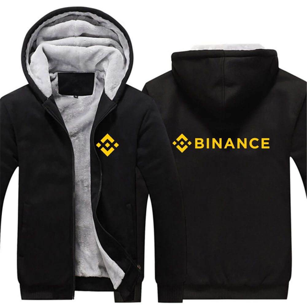 

Binance Crypto 2022 Men's New Winter Jackets Fashion Thicken Zipper Hooded Sweatshirts Outwear Warmer Coats Casual Tops Clothing