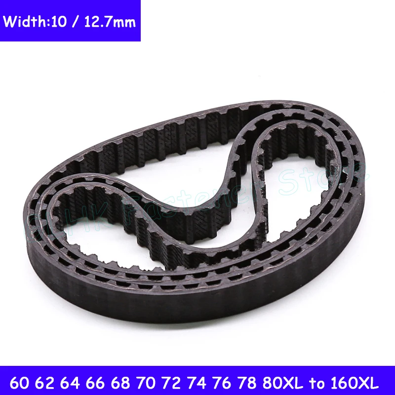 

1PC Width 10/12.7mm XL60 62 64 66 68 70 72 74 76 78 80 to XL160 Closed Loop Rubber Timing Belt 5.08mm Pitch XL Synchronous Belt