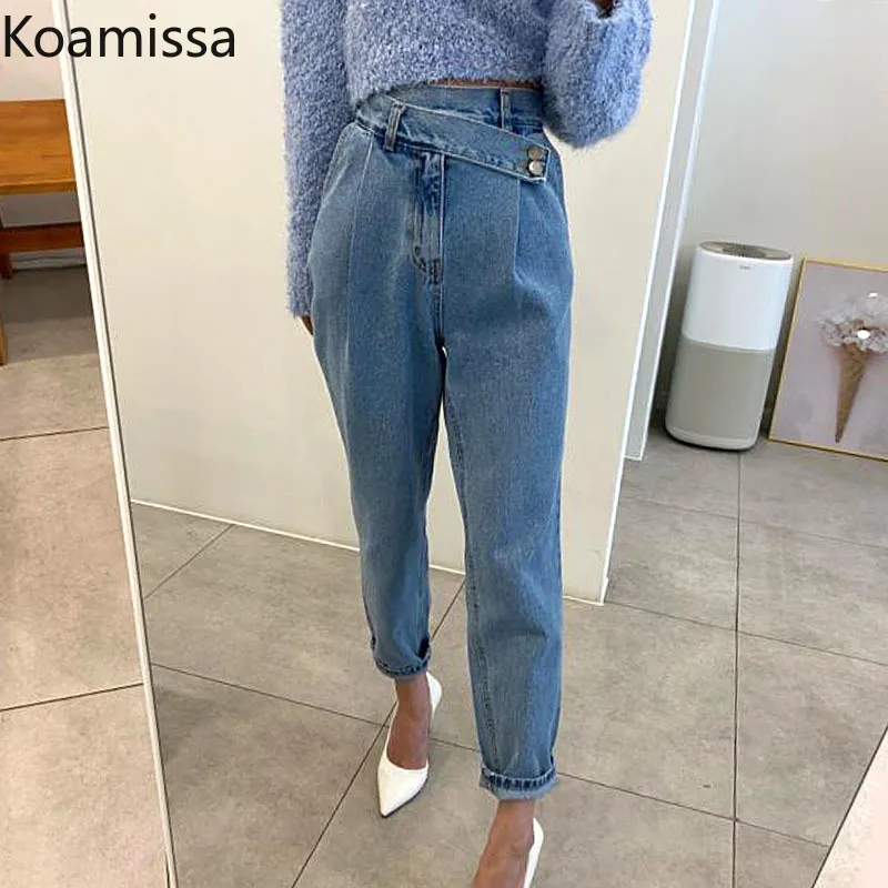 Женские винтажные джинсы с высокой талией Koamissa, свободные женские джинсовые брюки с карманами и пуговицами, уличная мода, 2022
Женские винтажные джинсы с высокой талией Koamissa, свободные женские джинсовые брюки с карманами и пуговицами, уличная мода, 2022