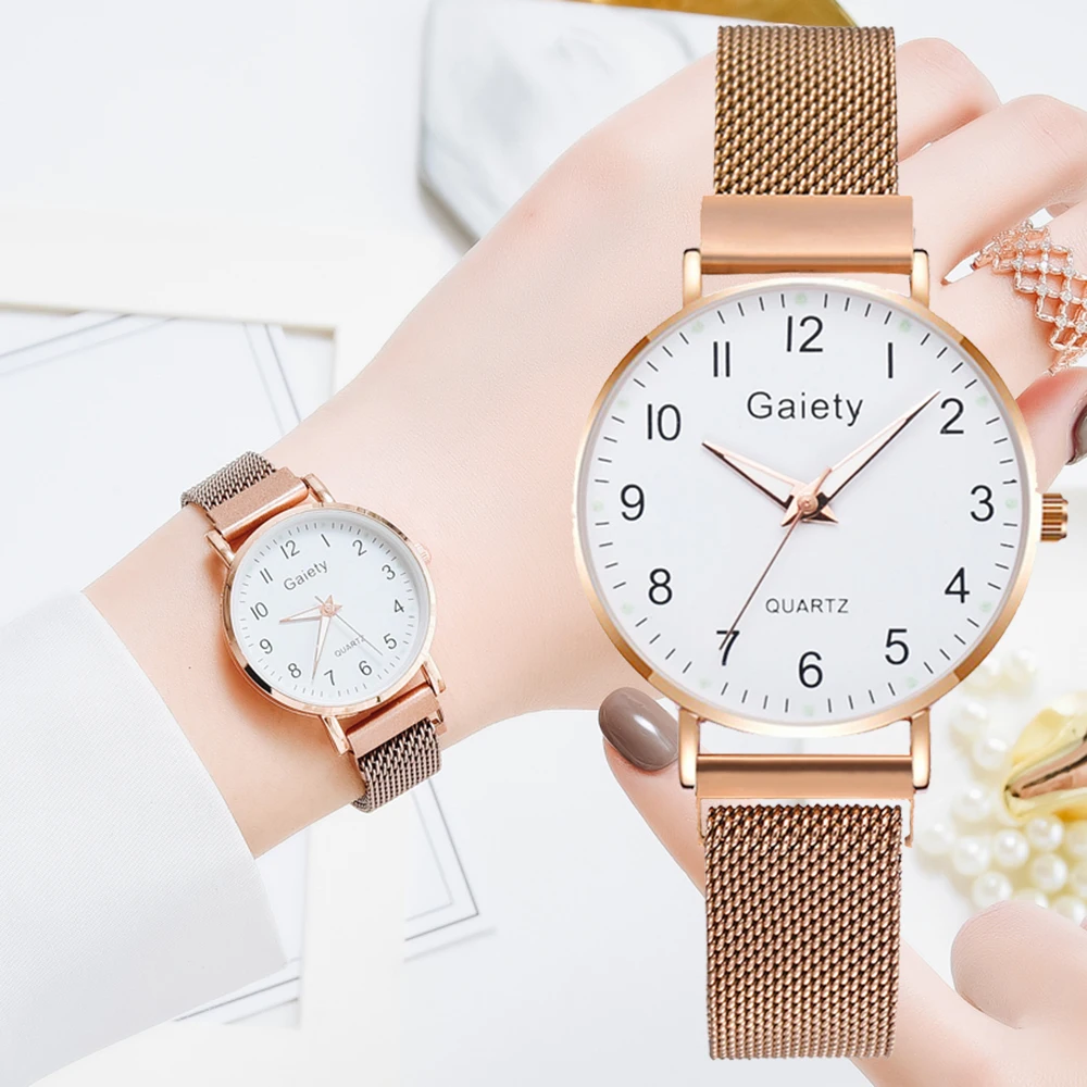Reloj Mujer Simple Vintage Small Dial Watch Sweet Magnet Mesh Strap Sports Rose Gold Wrist Clock Gift Fashion Women Watches
Reloj Mujer Simple Vintage Small Dial Watch Sweet Magnet Mesh Strap Sports Rose Gold Wrist Clock Gift Fashion Women Watches
