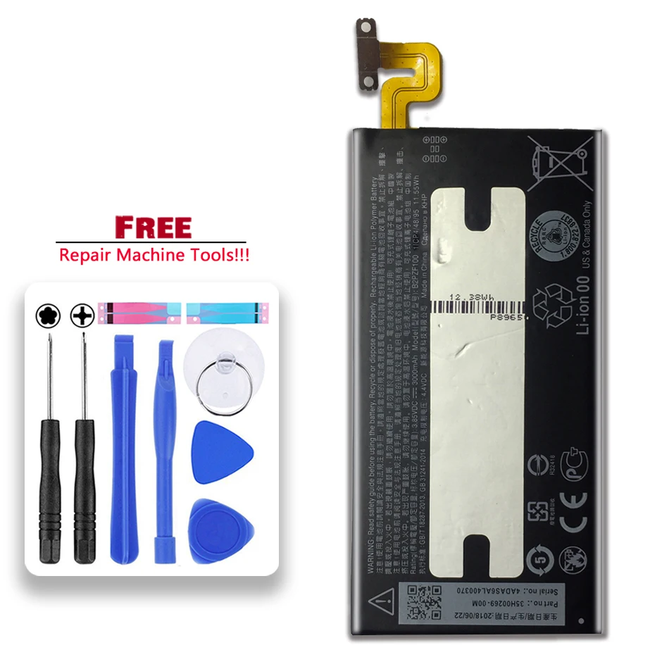 New Bateria 3000mAh B2PZF100 B2PZF 100 Battery Replacement For HTC Ocean Note U-1w U Ultra U-1u Batterie High Capacity Battery
New Bateria 3000mAh B2PZF100 B2PZF 100 Battery Replacement For HTC Ocean Note U-1w U Ultra U-1u Batterie High Capacity Battery