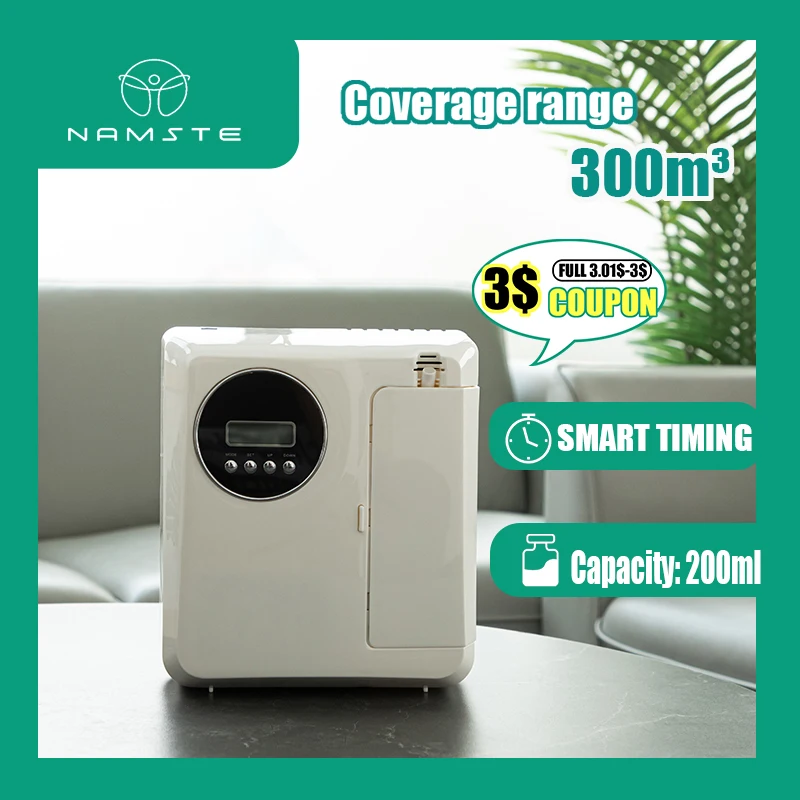 Namste 300m³ Smart Essential Oil Diffuser Aromatherapy Machine Air perfume Key Model 200ml Capacity Air Purifier Home Appliances
Namste 300m³ Smart Essential Oil Diffuser Aromatherapy Machine Air perfume Key Model 200ml Capacity Air Purifier Home Appliances
