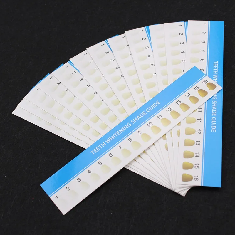 16 Colors Teeth Colorimetry Whitening Shade Card Dental Cold Light Whitening Card Comparison Card Teeth Whitening Shade Cards
16 Colors Teeth Colorimetry Whitening Shade Card Dental Cold Light Whitening Card Comparison Card Teeth Whitening Shade Cards