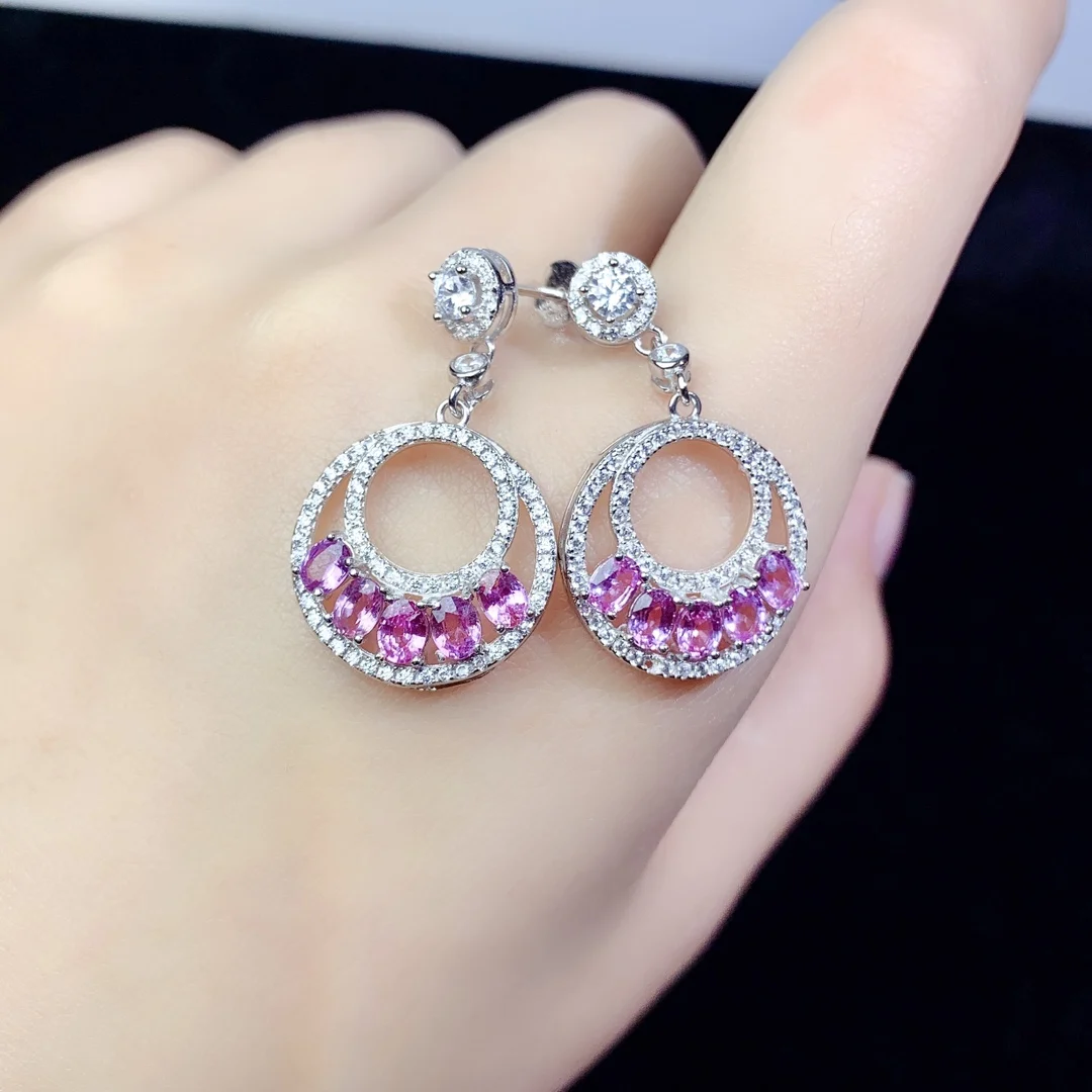 Women's Silver 925 earrings Pink Blue Treasure Natural Women's wedding boutique gems Free shipping Sterling Certified jewelry
Women's Silver 925 earrings Pink Blue Treasure Natural Women's wedding boutique gems Free shipping Sterling Certified jewelry