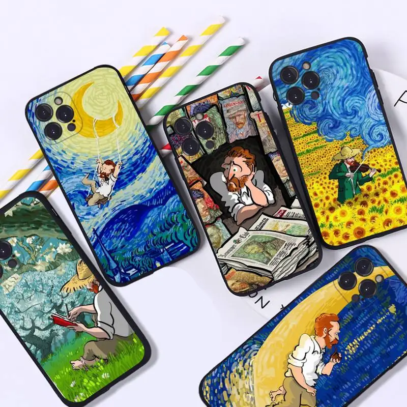 Cartoon van gogh Phone Case For iPhone 14 11 12 13 Mini Pro Max 8 7 6 6S Plus X SE 2020 XR XS Funda Case 
Cartoon van gogh Phone Case For iPhone 14 11 12 13 Mini Pro Max 8 7 6 6S Plus X SE 2020 XR XS Funda Case