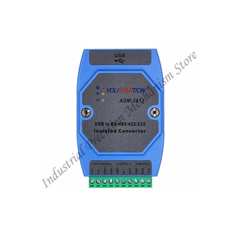 ADM-2813 Industrial level USB to RS485/422/232/TTL USB to 485232 photoelectric isolation FT232 lightning protection
ADM-2813 Industrial level USB to RS485/422/232/TTL USB to 485232 photoelectric isolation FT232 lightning protection