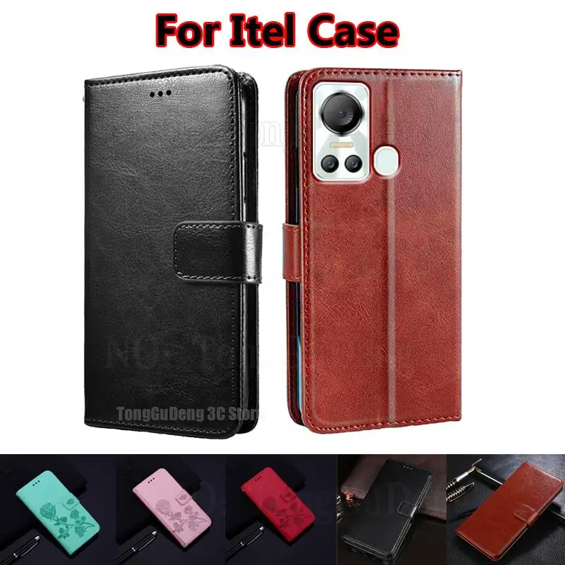 

чехол на Itel S18 Case Leather Flip Capas Wallet Phone Cover For Carcasas Itel Vision 5 Mujer Hoesje on Etui Itel S 18 S663 6.6"