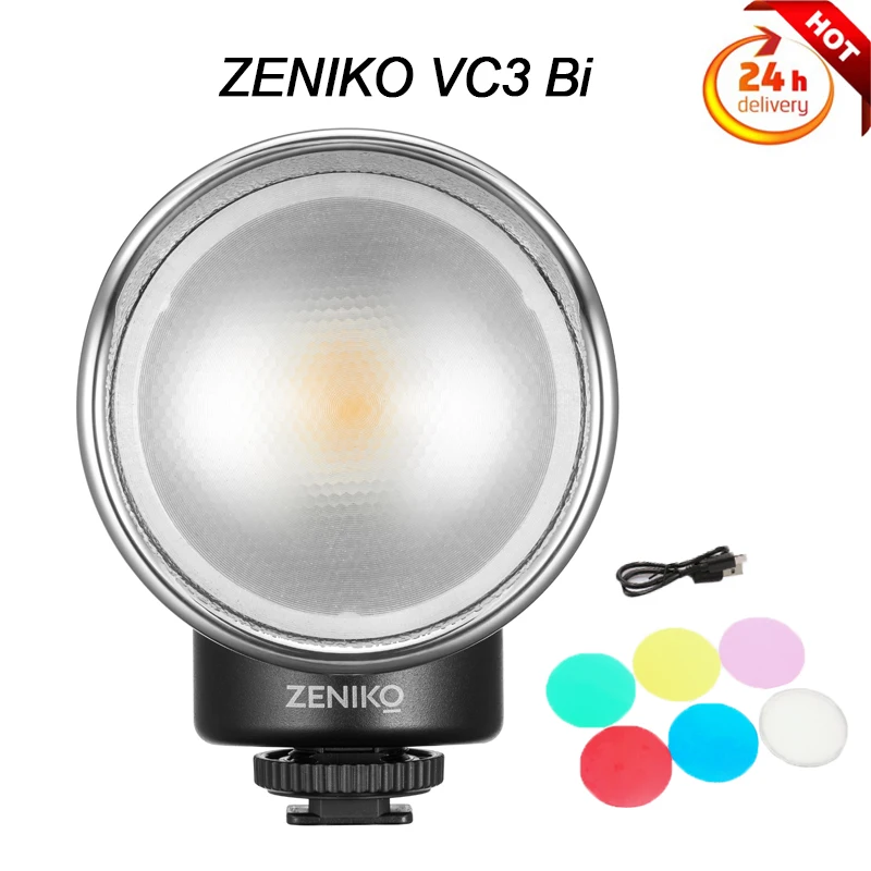 

Godox ZENIKO VC3 Bi Retro on-Camera Mini Light Fill Light 2500K-6500K Handheld Lamp Universal Cold Shoe Mount for Camera Tripod