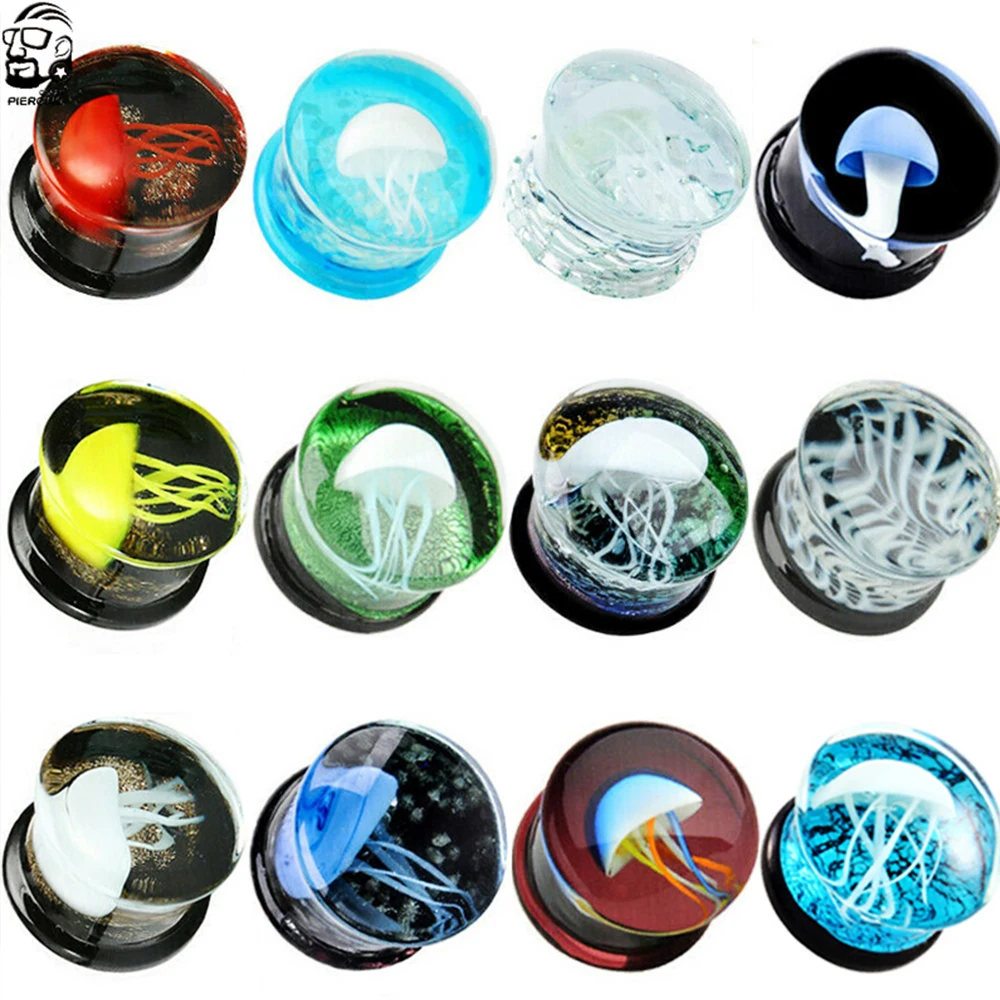 2pcs Color Ocean Jellyfish Glass Ear Plugs and Tunnel Dual Horn Earbuds Tunnel Extender Stretch Expander Earring Piercing Oreja
2pcs Color Ocean Jellyfish Glass Ear Plugs and Tunnel Dual Horn Earbuds Tunnel Extender Stretch Expander Earring Piercing Oreja
