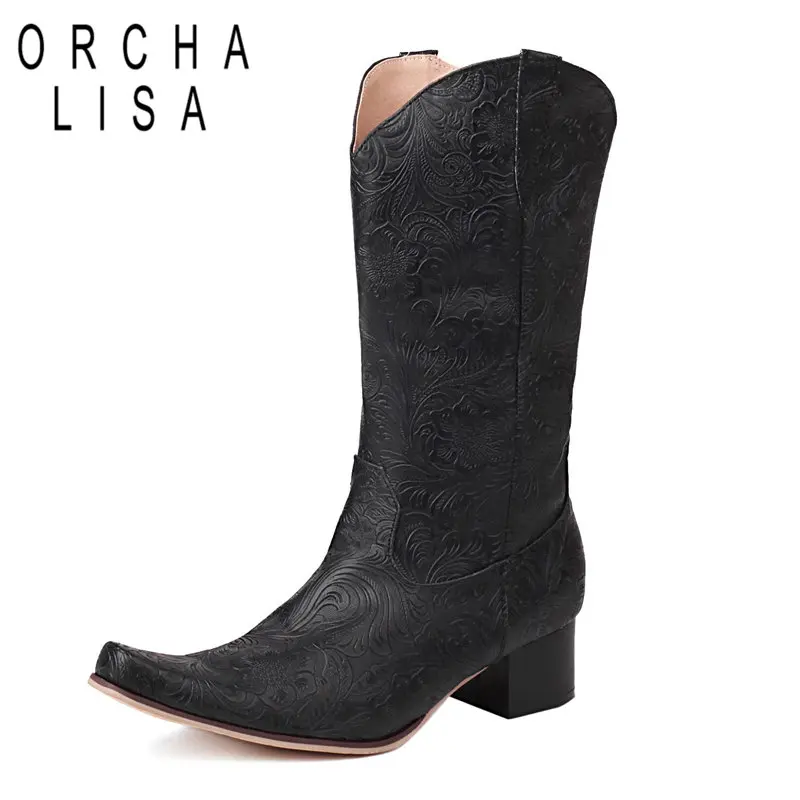 ORCHA LISA Female Western Boots Square Toe Chunky Heels 4.5cm Slip On Big Size 47 48 49 50 Embroider Casual Daily Women Booties
ORCHA LISA Female Western Boots Square Toe Chunky Heels 4.5cm Slip On Big Size 47 48 49 50 Embroider Casual Daily Women Booties