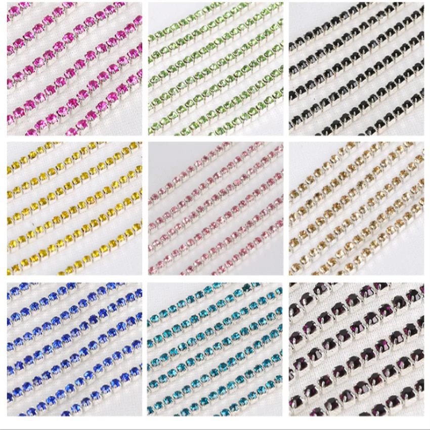 10Yards/Roll DIY Rhinestone Chain Dense Silver bottom цепочка sewing Rhinestones for clothing Art Decoration
10Yards/Roll DIY Rhinestone Chain Dense Silver bottom цепочка sewing Rhinestones for clothing Art Decoration